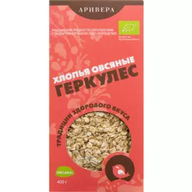 Хлопья овсяные быстрого приготовления, 400 г, Аривера