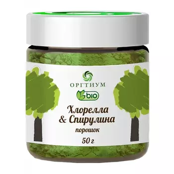 Хлорелла Спирулина порошок, 50 г, Оргтиум