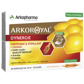 ЭНЕРГИЯ И ИММУНИТЕТARKOROYAL DYNERGIE, 18+, 20 ампул по 10 мл, Arkopharma
