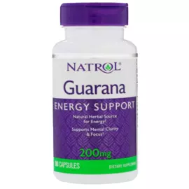 Экстракт гуараны для энергии, 200 мг, 90 капсул, Natrol