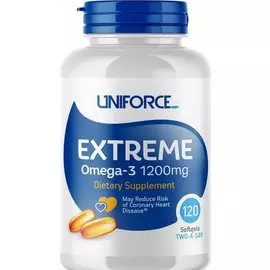 Экстрим Омега-3, 1200 мг, 120 капсул, UNIFORCE
