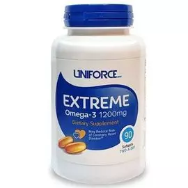 Экстрим Омега-3, 1200 мг, 90 капсул, UNIFORCE