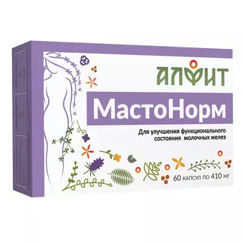 К пище "МастоНорм" в блистере, 60 капсул по 410 мг, Алфит