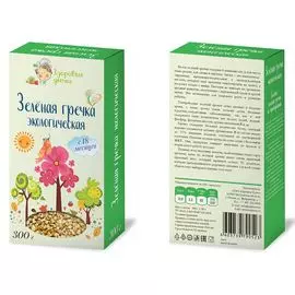 Гречка зеленая, 300 гр, Здоровые детки