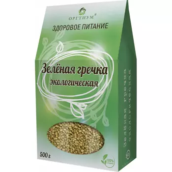Гречка зеленая экологическая, 500 г, Оргтиум