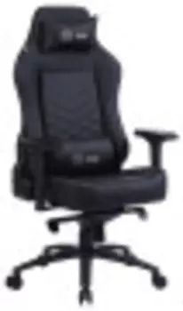 Кресло Cactus CS-CHR-0112BL-M черный/черный эко.кожа с подголовником