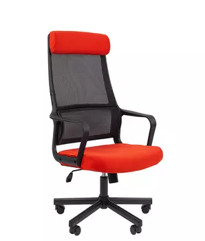Кресло Chairman 590 черный/красный