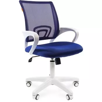 Кресло Chairman 696 белый пластик TW-10/TW-05 синий