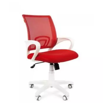 Кресло Chairman 696 белый пластик TW-19/TW-69 красный