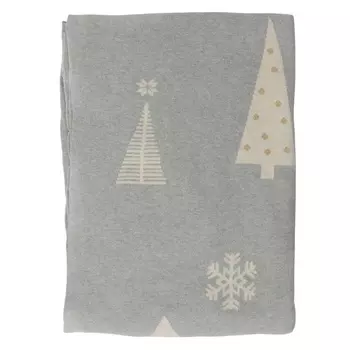 Плед из хлопка с новогодним рисунком Christmas Tree 130х180 см