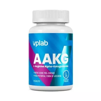 Аминокислота аргинин альфа-кетоглютарат VPLAB AAKG, рост мышечной массы и выносливость, 90 таблеток