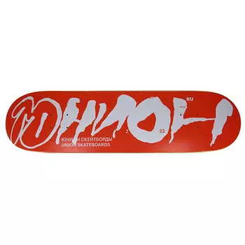 Дека для скейтборда Юнион Team1, цвет red-white, размер 8x31.75, конкейв Medium