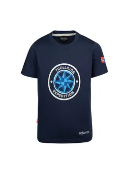Функциональная рубашка Trollkids Funktionsshirt Windrose, цвет navy/grey
