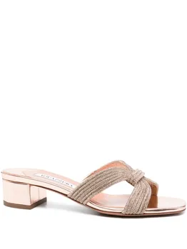 Декорированные босоножки Aquazzura, розовый