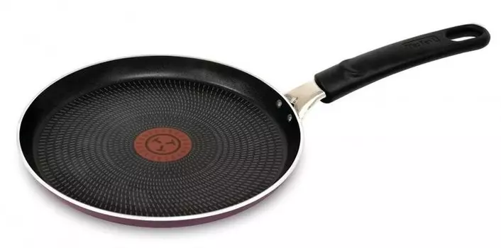 Сковорода блинная Tefal Cook Right 04166522 круглая 22см ручка несъемная (без крышки) сиреневый (9100023405)