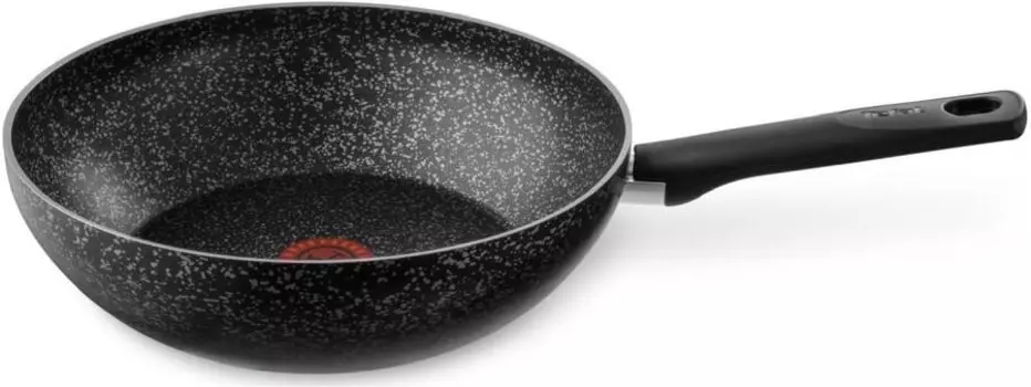 Сковорода ВОК (WOK) Tefal Granit 04192628 круглая 28см ручка несъемная (без крышки) черный (9100036469)