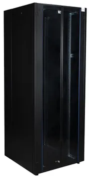 Шкаф напольный 19", 42U Datarex DR-738561 телекоммуникационный 800х1200, двойная передняя дверь стекло, двойная задняя металлическая дверь, черный