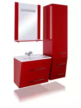 Мебель для ванной подвесная «Bellezza» Берта 60 Н красная