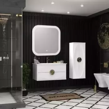 Мебель для ванной подвесная «Opadiris» Ибица 90 белая фурнитура золото