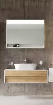 Мебель для ванной подвесная «Ravak» SD Step 100 белая/дуб