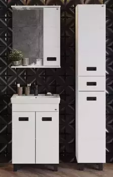 Мебель для ванной «Onika» Балтика-Квадро Black 55.11 белая