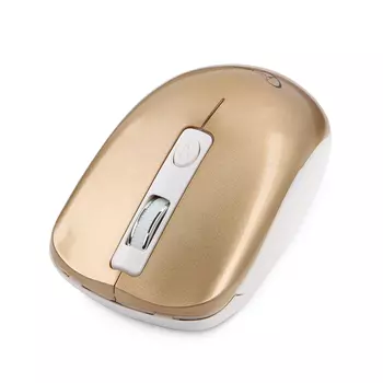 Мышь беспроводная Gembird MUSW-400-G, 1600dpi, оптическая светодиодная, золотистый/белый