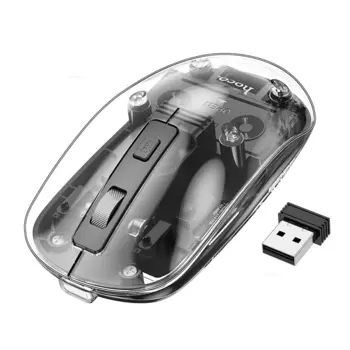 Мышь беспроводная Hoco GM29 , 1600dpi, оптическая светодиодная, Bluetooth/Радиоканал, черный (231916)