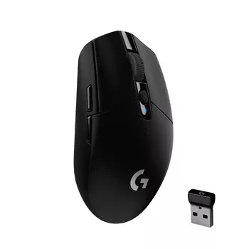 Мышь беспроводная Logitech G305, 12000dpi, оптическая светодиодная, USB, черный (910-005282)