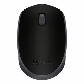 Мышь беспроводная Logitech M171, оптическая светодиодная, USB, черный (910-004655)