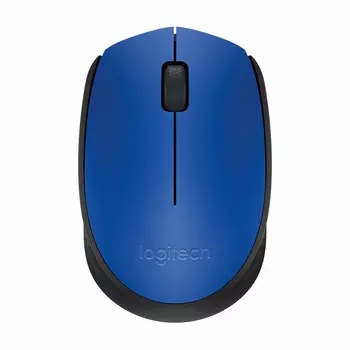Мышь беспроводная Logitech M171, 1000dpi, оптическая светодиодная, USB, синий/черный (910-004640)