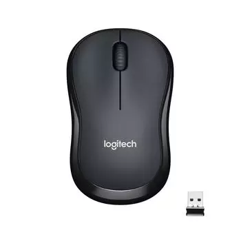 Мышь беспроводная Logitech M221 Silent, 1000dpi, оптическая светодиодная, USB, черный (910-006510/910-004882)