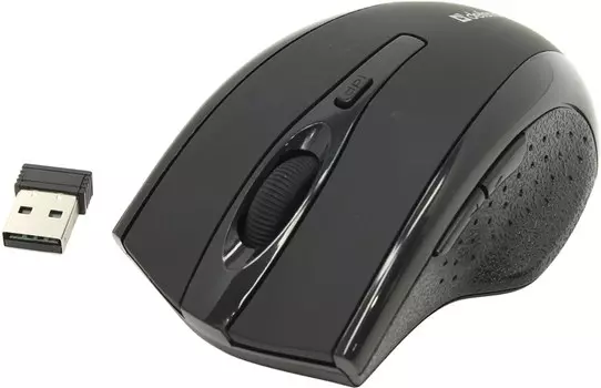 Мышь беспроводная Defender Accura MM-665, 1600dpi, оптическая светодиодная, USB/Радиоканал, черный (52665)