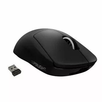 Мышь беспроводная Logitech PRO X SUPERLIGHT, 25600dpi, оптическая светодиодная, USB, черный (910-005880)
