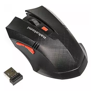 Мышь беспроводная Nakatomi Navigator MRON-07U, 1600dpi, оптическая светодиодная, USB, черный
