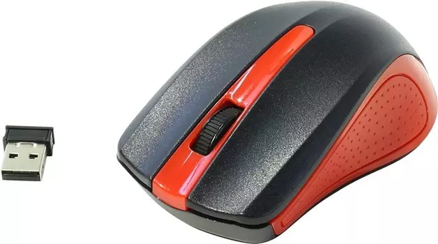 Мышь беспроводная Oklick 485MW Black USB, 1200dpi, оптическая светодиодная, USB, черный/красный