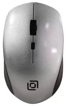 Мышь беспроводная Oklick 565MW glossy, 1600dpi, оптическая светодиодная, USB, черный/серебристый (1103661)