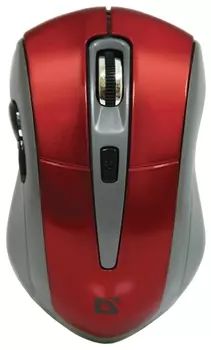 Мышь беспроводная Defender MM-965, 1600dpi, оптическая светодиодная, USB, красный