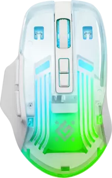 Мышь беспроводная Defender ASTRO ELITE, 3200dpi, оптическая светодиодная, USB, прозрачный (52056)