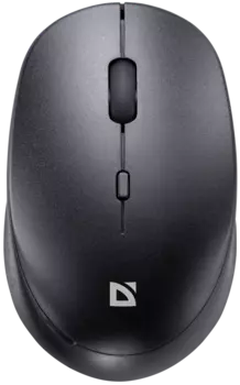 Мышь беспроводная Defender Auris MB-027, 1600dpi, оптическая светодиодная, USB/Радиоканал, черный (52027)