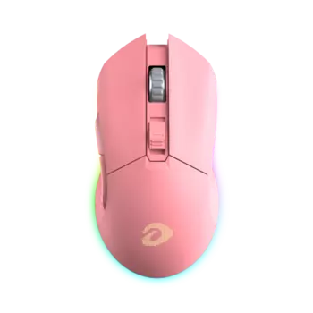 Мышь беспроводная/проводная Dareu EM901, 6000dpi, оптическая лазерная, USB Type-C/радиоканал, розовый (EM901 Pink)