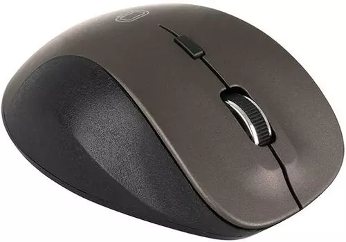 Мышь беспроводная Qumo Office Elite M55, 2400dpi, оптическая светодиодная, USB, коричневый (24225)