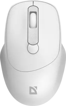 Мышь беспроводная Defender Feam MM-296, 1600dpi, оптическая светодиодная, USB, белый (52297)