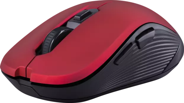 Мышь беспроводная Defender Gassa MM-105, 1600dpi, оптическая светодиодная, USB, красный (52103)