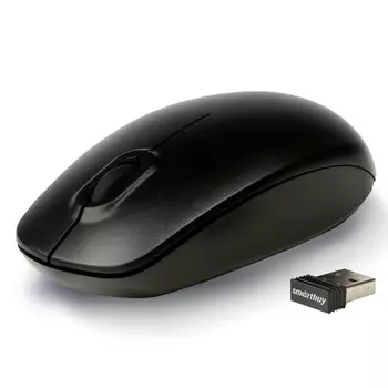 Мышь беспроводная SmartBuy ONE 300AG-K, 1000dpi, оптическая светодиодная, USB, черный (SBM-300AG-K)
