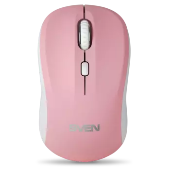 Мышь беспроводная Sven RX-230W, 1600dpi, оптическая светодиодная, USB, розовый (SV-017842)