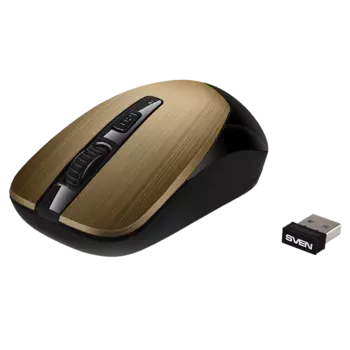 Мышь беспроводная Sven RX-380W, 1600dpi, оптическая светодиодная, USB, античная бронза (SV-020583)