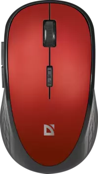 Мышь беспроводная Defender MM-415, 1600dpi, оптическая светодиодная, USB, красный (52415)