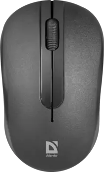 Мышь беспроводная Defender MM-495, 1600dpi, оптическая светодиодная, USB, черный (52495)