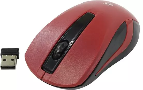 Мышь беспроводная Defender MM-605, 1200dpi, оптическая светодиодная, USB, красный (52605)