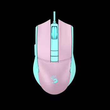 Мышь проводная A4Tech Bloody L65 Max, 12000dpi, оптическая светодиодная, USB, розовый (L65 MAX/SKY PINK)